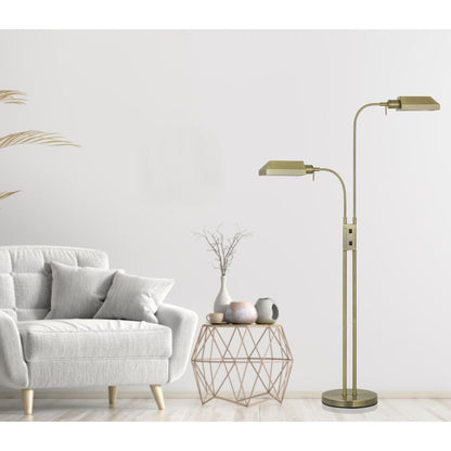 60W X 2 Pharmacy Dual Height Floor Lamp With On Off Rocker Switch