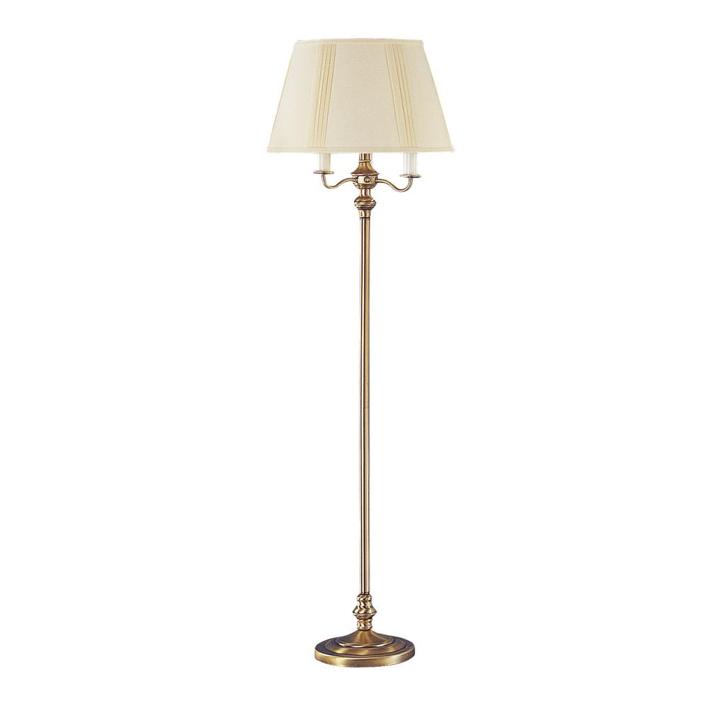 59" Height Metal Floor Lamp in Antique Brass