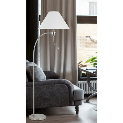 100W 3 way Ashland mini arc metal floor lamp with gooseneck 2W led reading light
