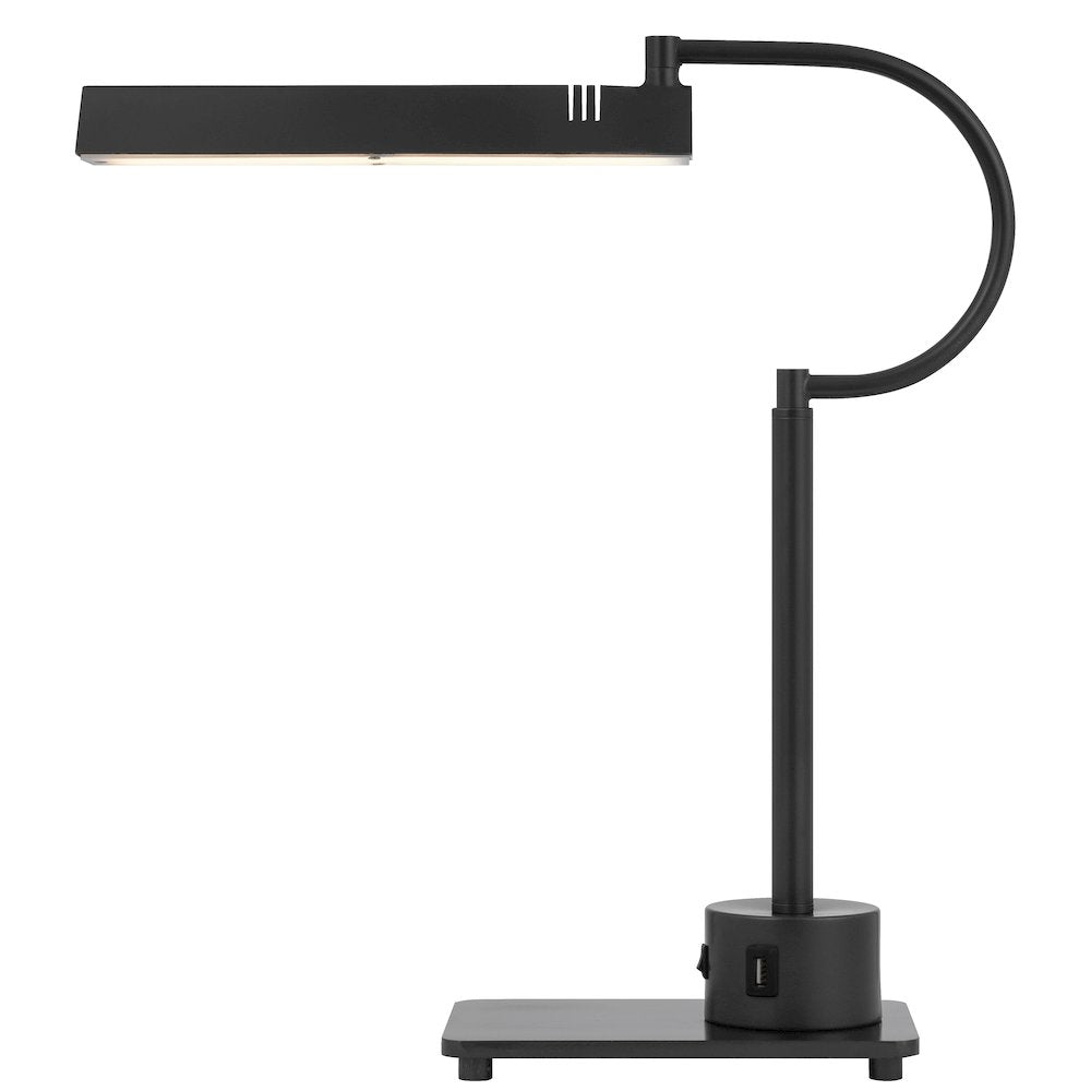 led 12W SOHO metal desk lamp with 2 USB ports