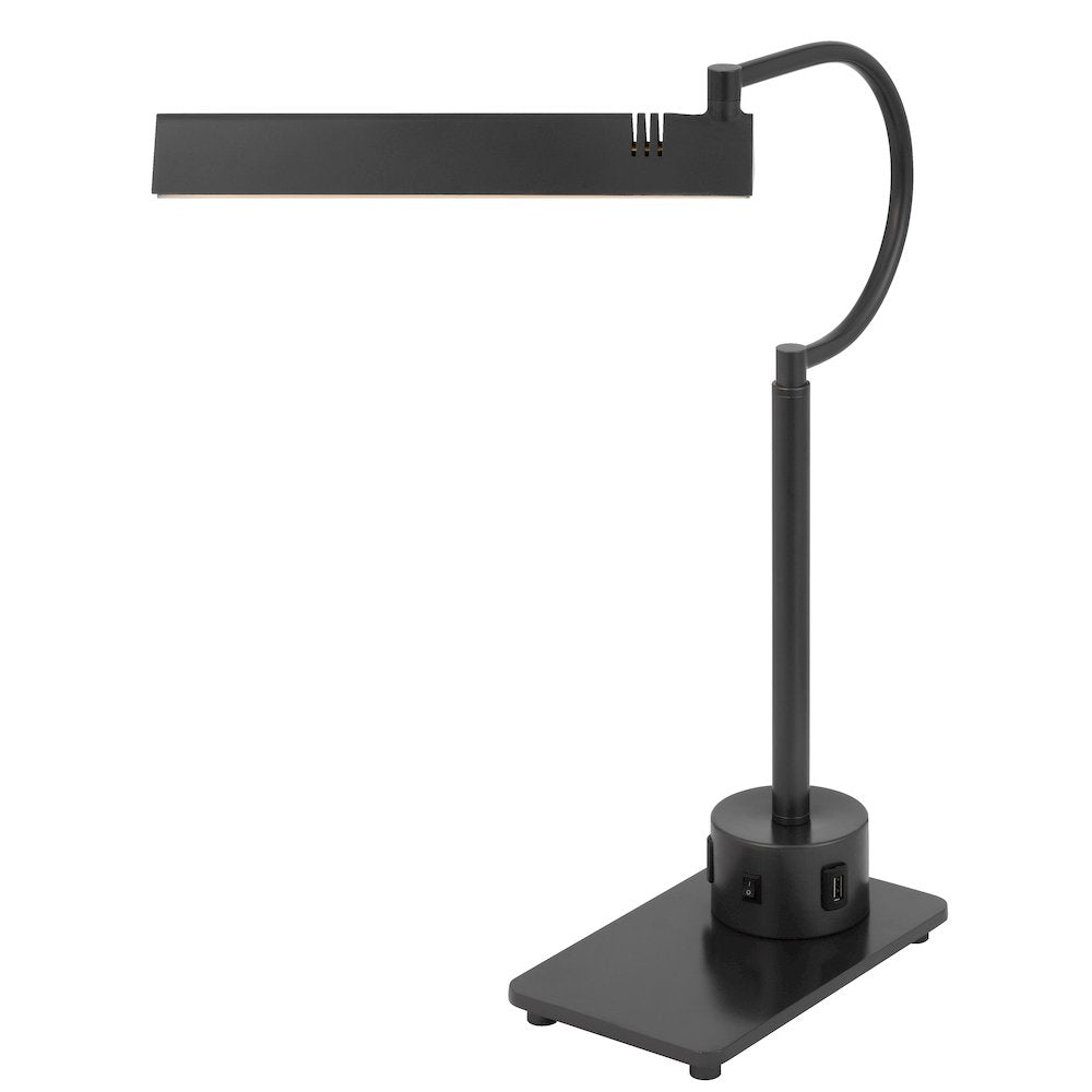 led 12W SOHO metal desk lamp with 2 USB ports