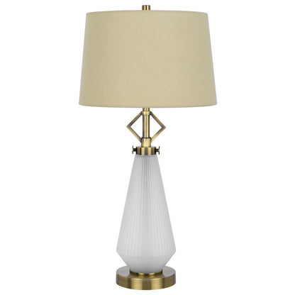 100W led Carrizo metal/glass table lamp with 2W led night light
