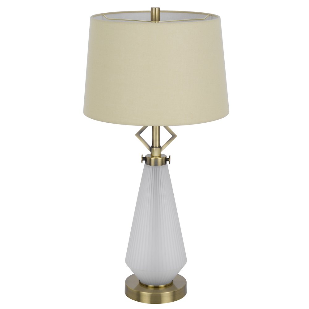 100W led Carrizo metal/glass table lamp with 2W led night light