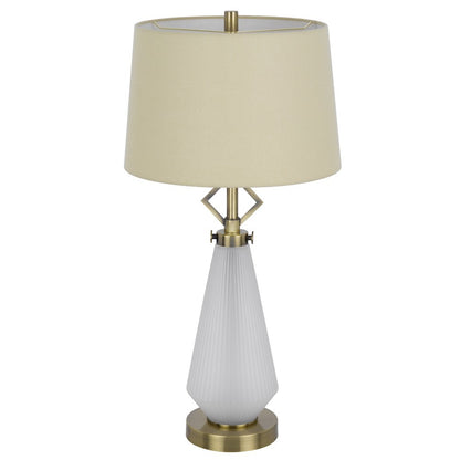 100W led Carrizo metal/glass table lamp with 2W led night light