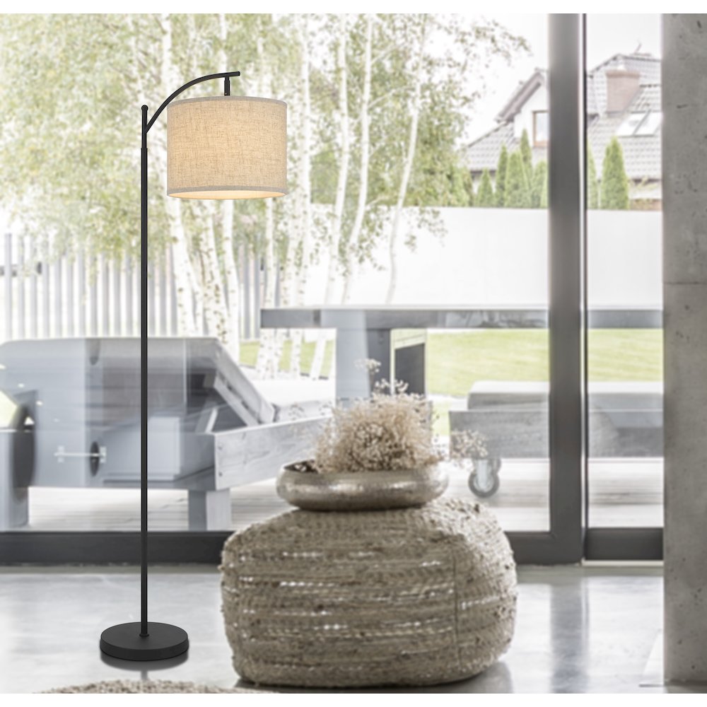 100 Watt Graydon Fishing Rod Floor Lamp with Adjustable Head