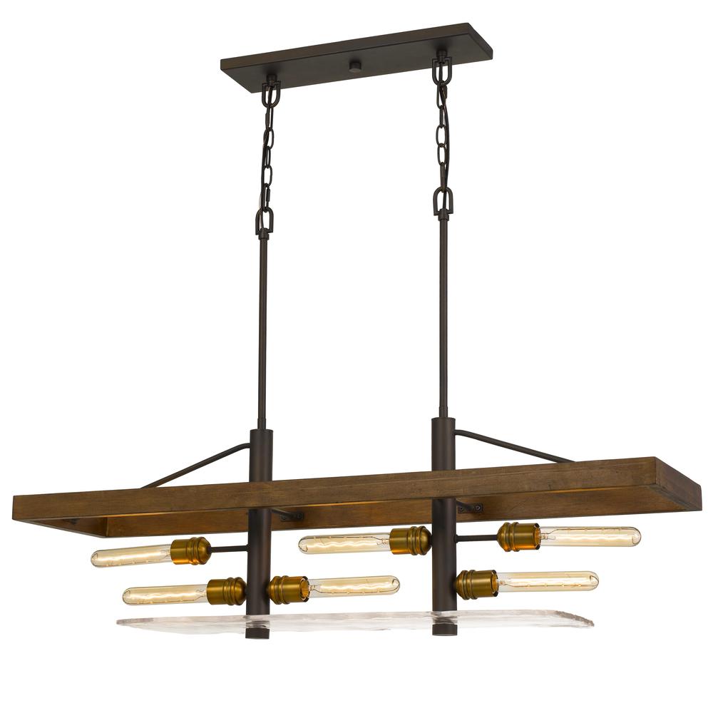 Craiova 60W X 6 Pine Wood Island Chandelier