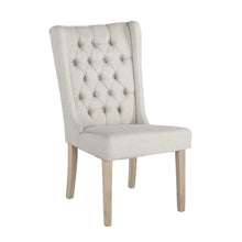 Off-White Linen Dining Chairs, Belen Kox