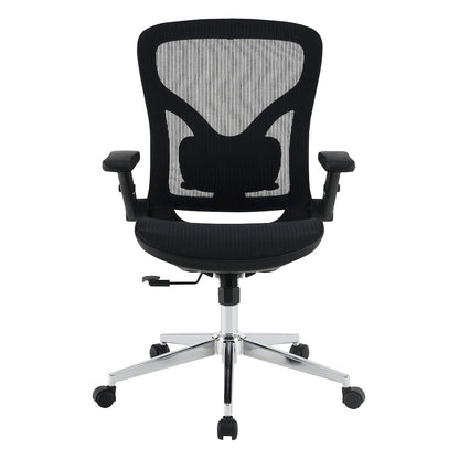 Black Matrix Seat and Back Manager’s Chair, PU-Padded Adjustable 4D Flip Arms