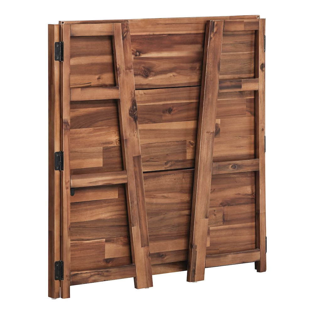 Bayfront 3-Shelf Folding Bookcase in Bayfront Acacia Wood Finish