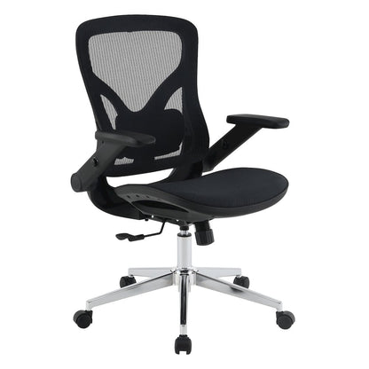 Black Matrix Seat and Back Manager’s Chair, PU-Padded Adjustable 4D Flip Arms