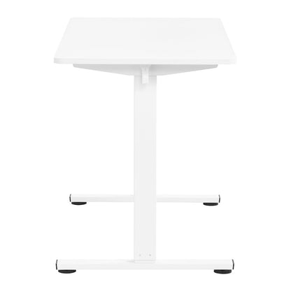 Primo 48"W Sit to Stand Electric Height Adjustable Desk in White Finish