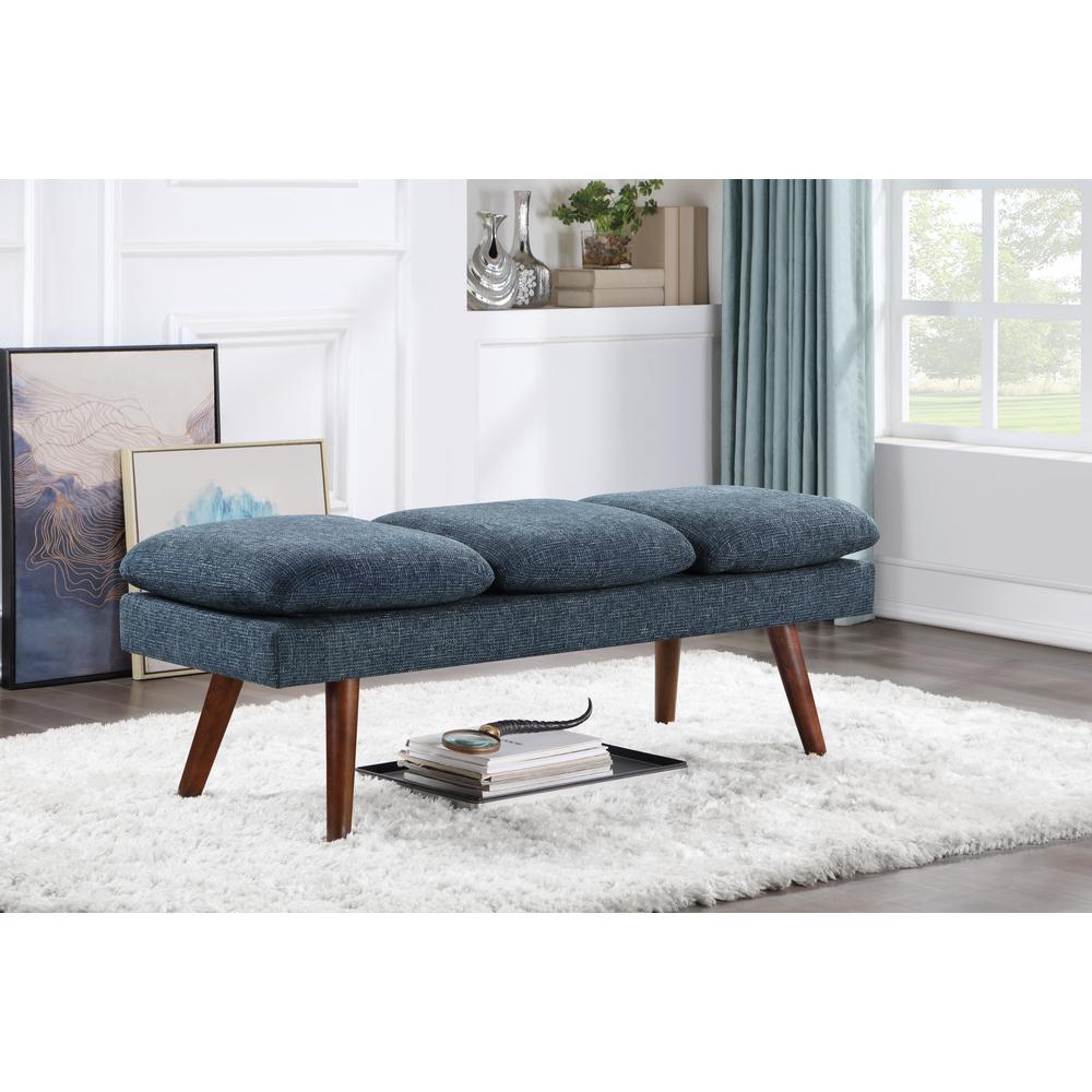 Amanda 54" Mid-Century Bench