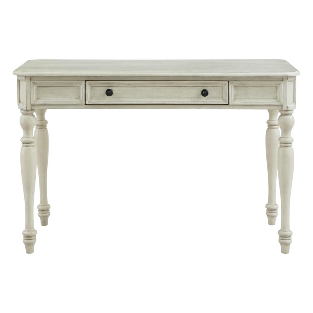 Classic White Desk with Ample Storage and Durable MDF Construction