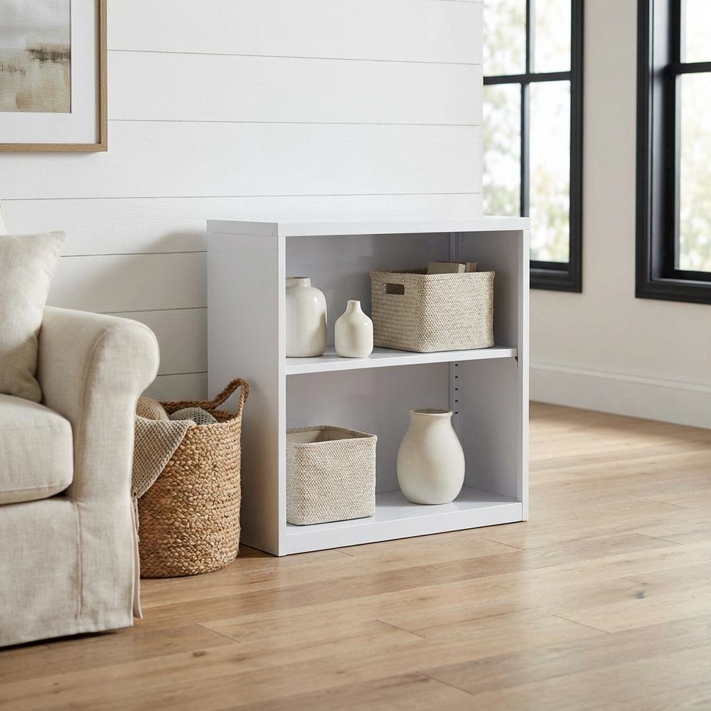 White steel bookcase with durable construction and clean design for home storage