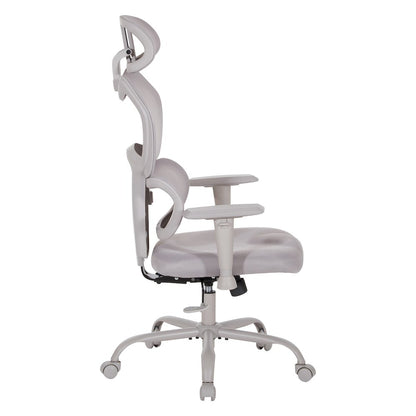 Grey Mesh Back with Grey Fabric Seat Manager’s Chair,Height Adjustable Arms