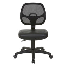 Mesh Back and Vinyl Seat Task Chair Steel Frame, Lumbar Support, Swivel, Black