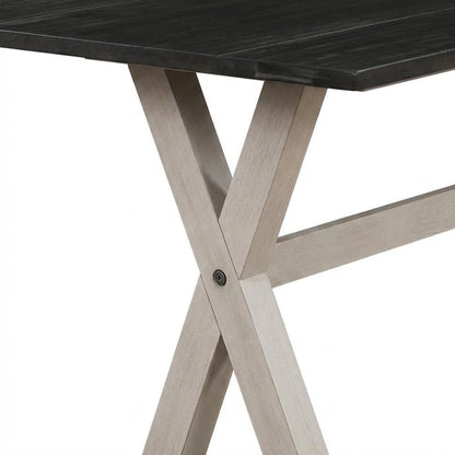 Charcoal Flip Top Coffee Table with Rubber Wood and MDF Finish