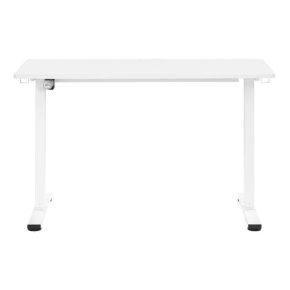 Primo 48"W Sit to Stand Electric Height Adjustable Desk in White Finish