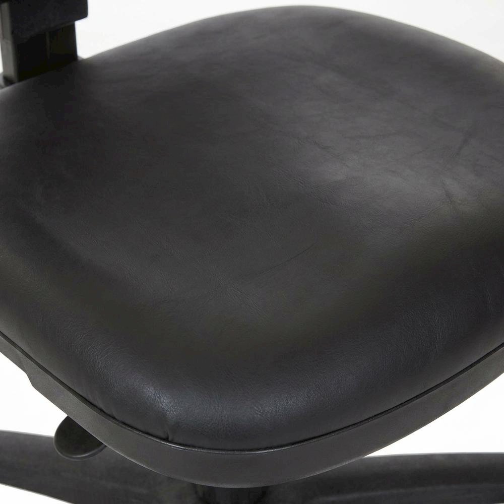 Mesh Back and Vinyl Seat Task Chair Steel Frame, Lumbar Support, Swivel, Black