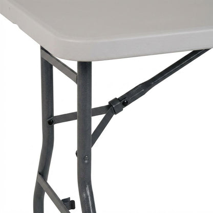 Light Grey, Folding Table, Quality Build, Durable Wood Frame