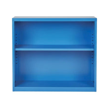 Blue Metal Bookcase with Steel Frame for Residential Use