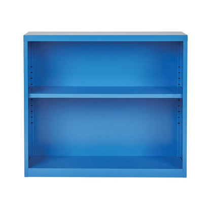 Blue Metal Bookcase with Steel Frame for Residential Use