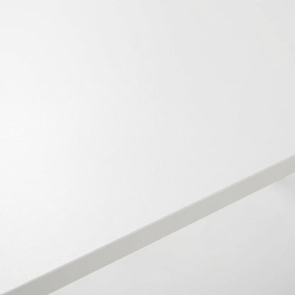 White L-Shape Workstation with Steel Frame and Particle Board Surface