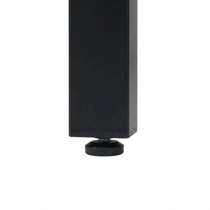 Black L-Shape Computer Workstation with Steel and Particle Board Components