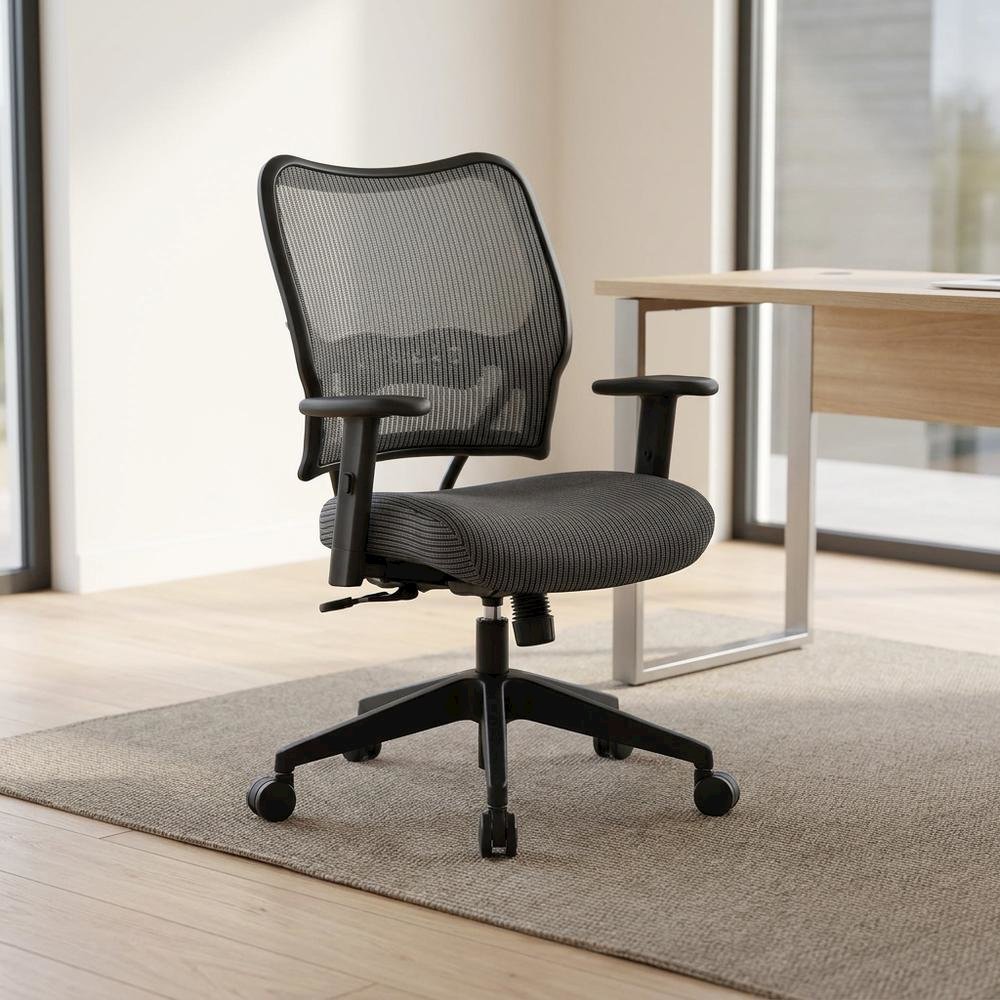 Fabric-Upholstered Task Chair with Synchro Tilt and Lumbar Support