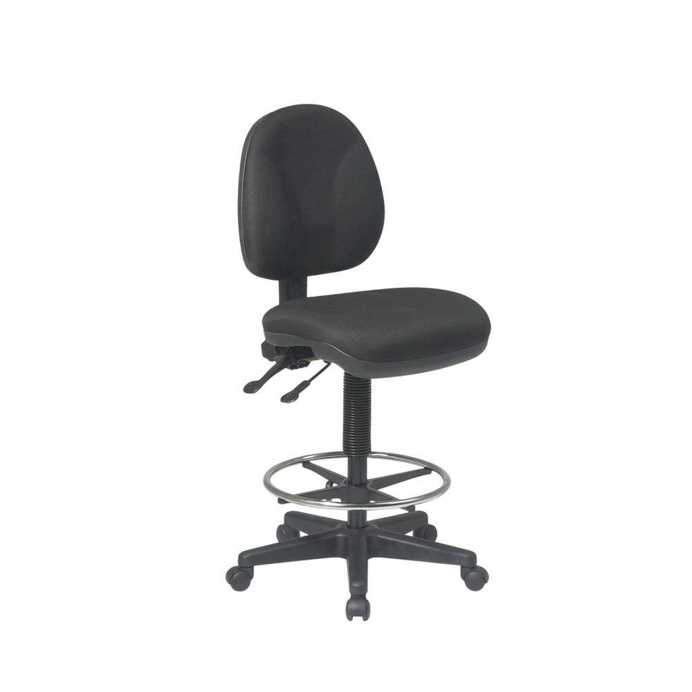 Fabric-Upholstered Deluxe Ergonomic Drafting Chair for Commercial Use
