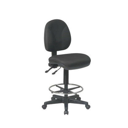 Fabric-Upholstered Deluxe Ergonomic Drafting Chair for Commercial Use
