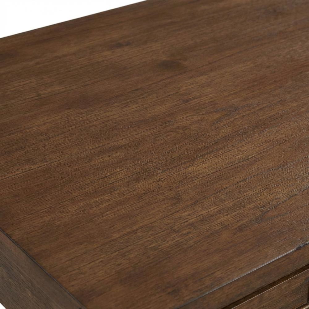 Wooden Lift Desk with Brushed Walnut Finish and Traditional Design