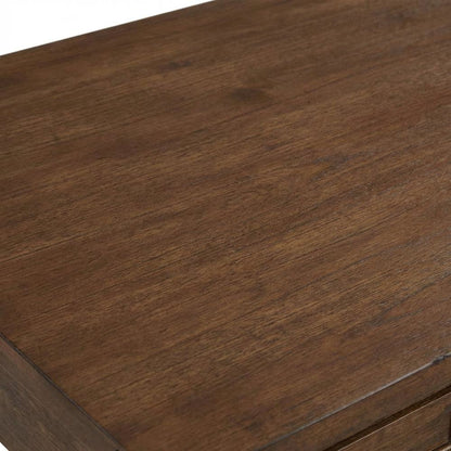 Wooden Lift Desk with Brushed Walnut Finish and Traditional Design