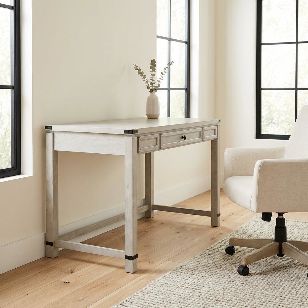 Wooden Lift Desk in Champagne Oak Finish with Traditional Design