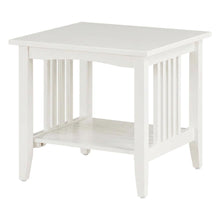 White Finish End Table with Modern Design and Smooth Surface