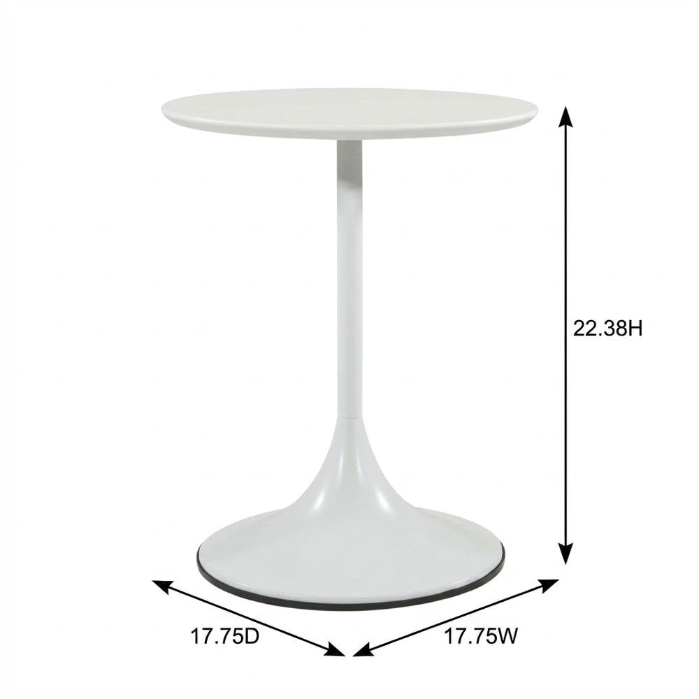 White, Side Table, Quality Build, Durable Wood Frame