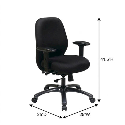 Polyester High-Back Ergonomic Chair with 2-to-1 Synchro Tilt and Arms
