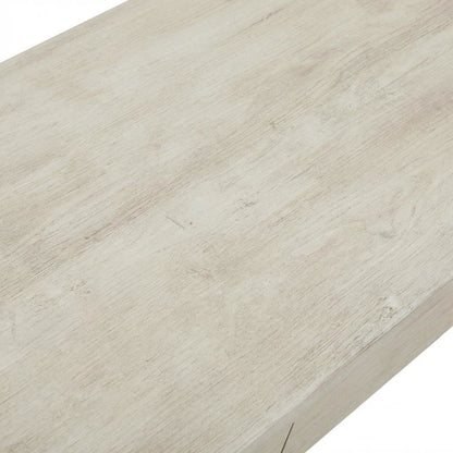Wooden Desk in Natural Finish, Spacious Work Surface
