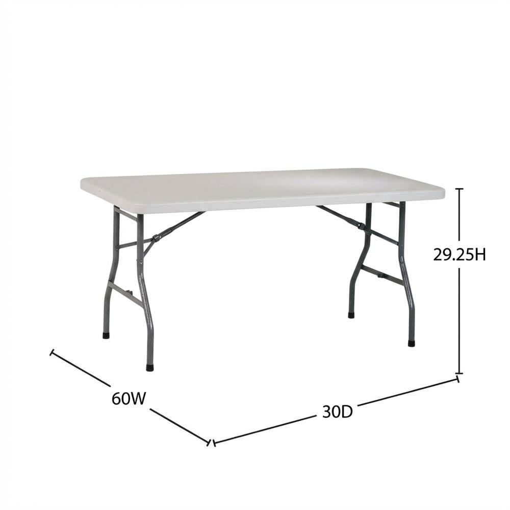 Light Grey, Folding Table, Quality Build, Durable Wood Frame