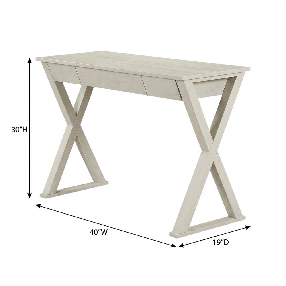 Wooden Desk in Natural Finish, Spacious Work Surface
