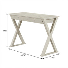 Wooden Desk in Natural Finish, Spacious Work Surface