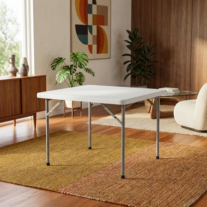 Light Grey, Folding Table, Quality Build, Durable Wood Frame