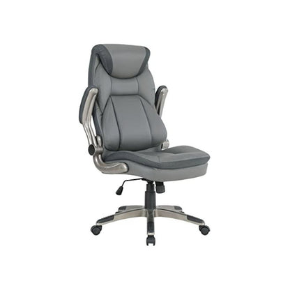 Ergonomic Leather Office Chair – Executive High Back Gray Desk Chair