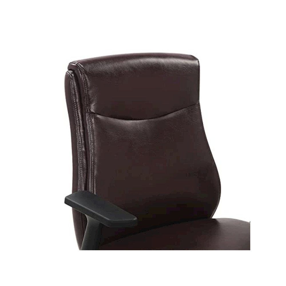 Mid-Back Managers Chair with Flip Up Arms in Chocolate Faux Leather