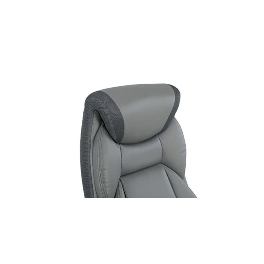 Ergonomic Leather Office Chair – Executive High Back Gray Desk Chair