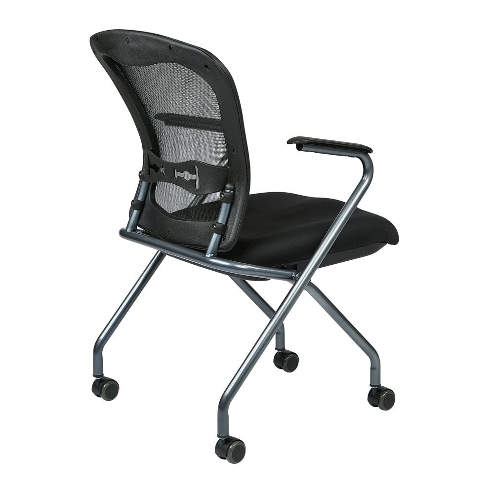 Black Foldable Office Chair, Set of 2 – Reception and Conference Room Seating