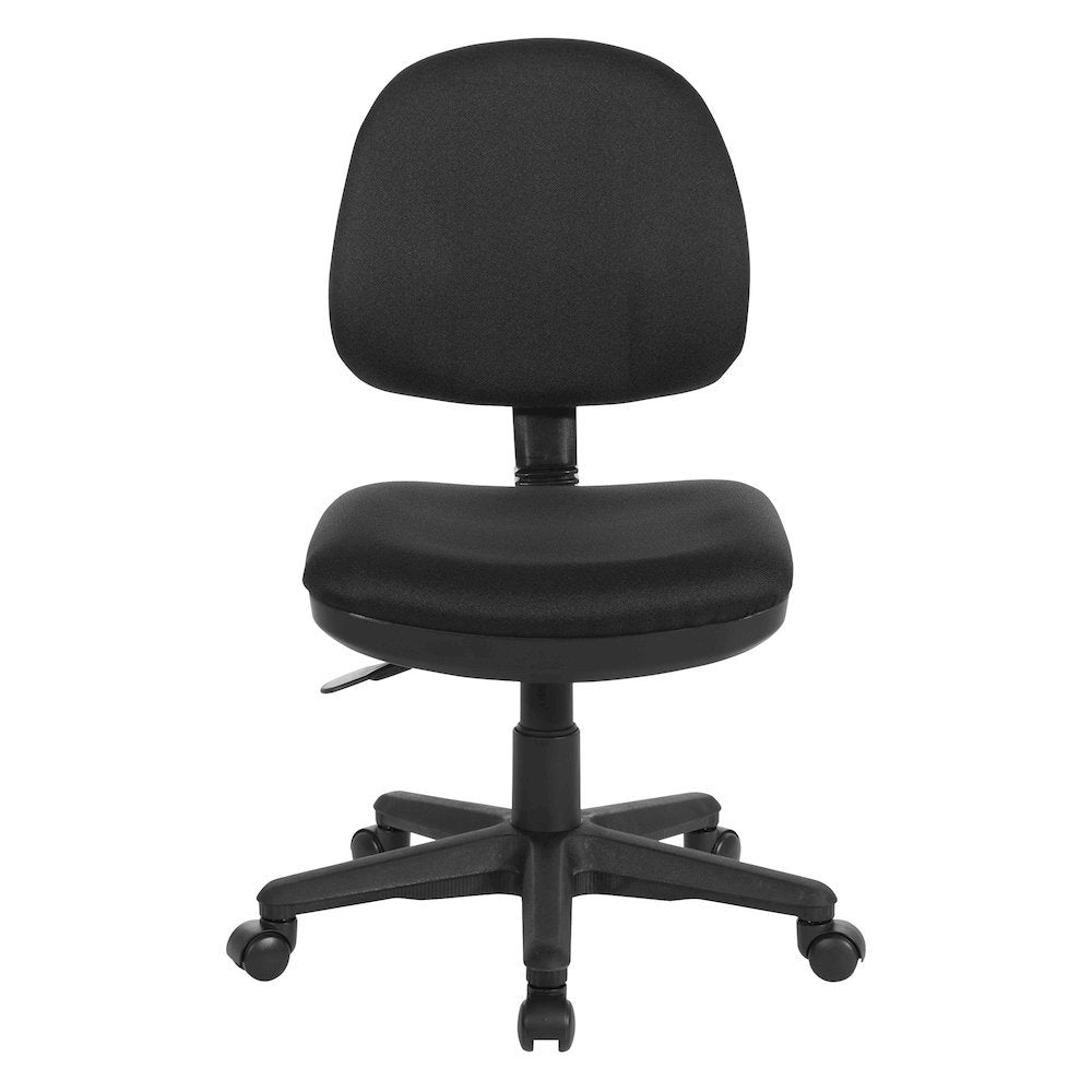 Black Armless Office Chair – High-Back Chair for Desks