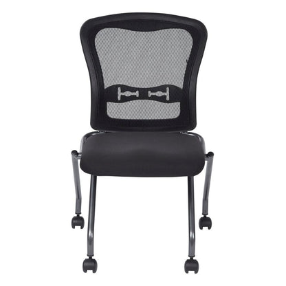 Black Folding Office Chair – Foldable Reception Chair for Conferences, Set of 2