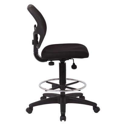 Black Drafting Chair – Tall Office Chair With 20-Inch Foot Rest