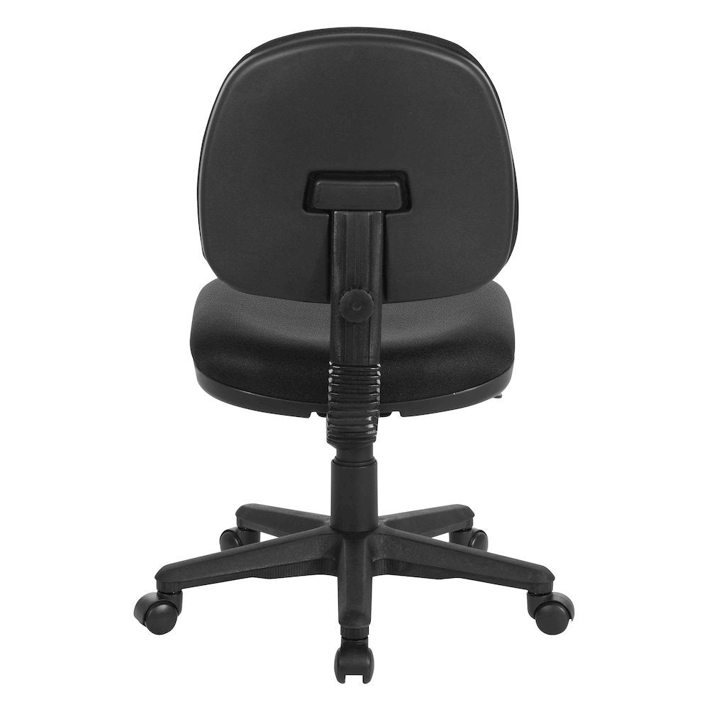 Black Armless Office Chair – High-Back Chair for Desks